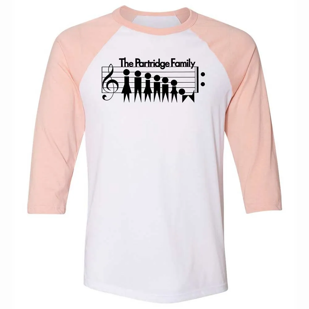 Unisex 3/4 Baseball Tee - CFW8XB2C - White/Heather Peach - 5