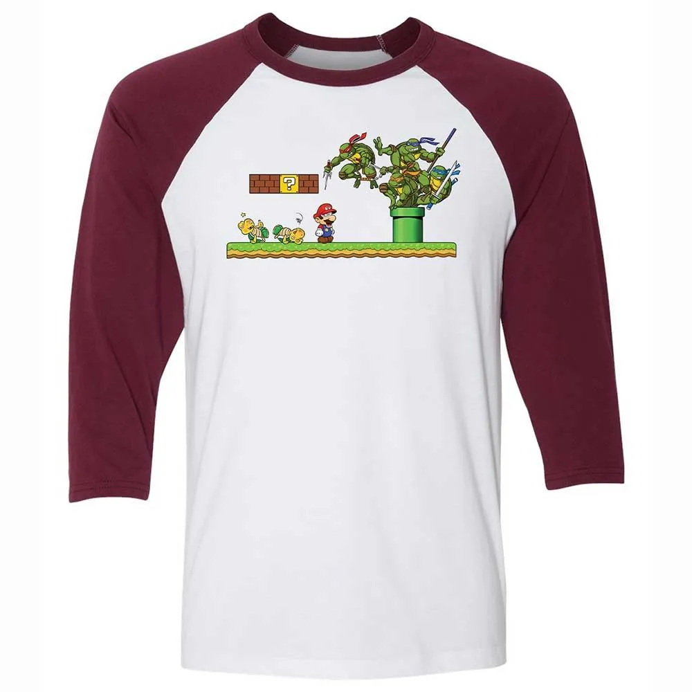 Unisex 3/4 Baseball Tee - VL5WHL6F - White/Maroon - 7