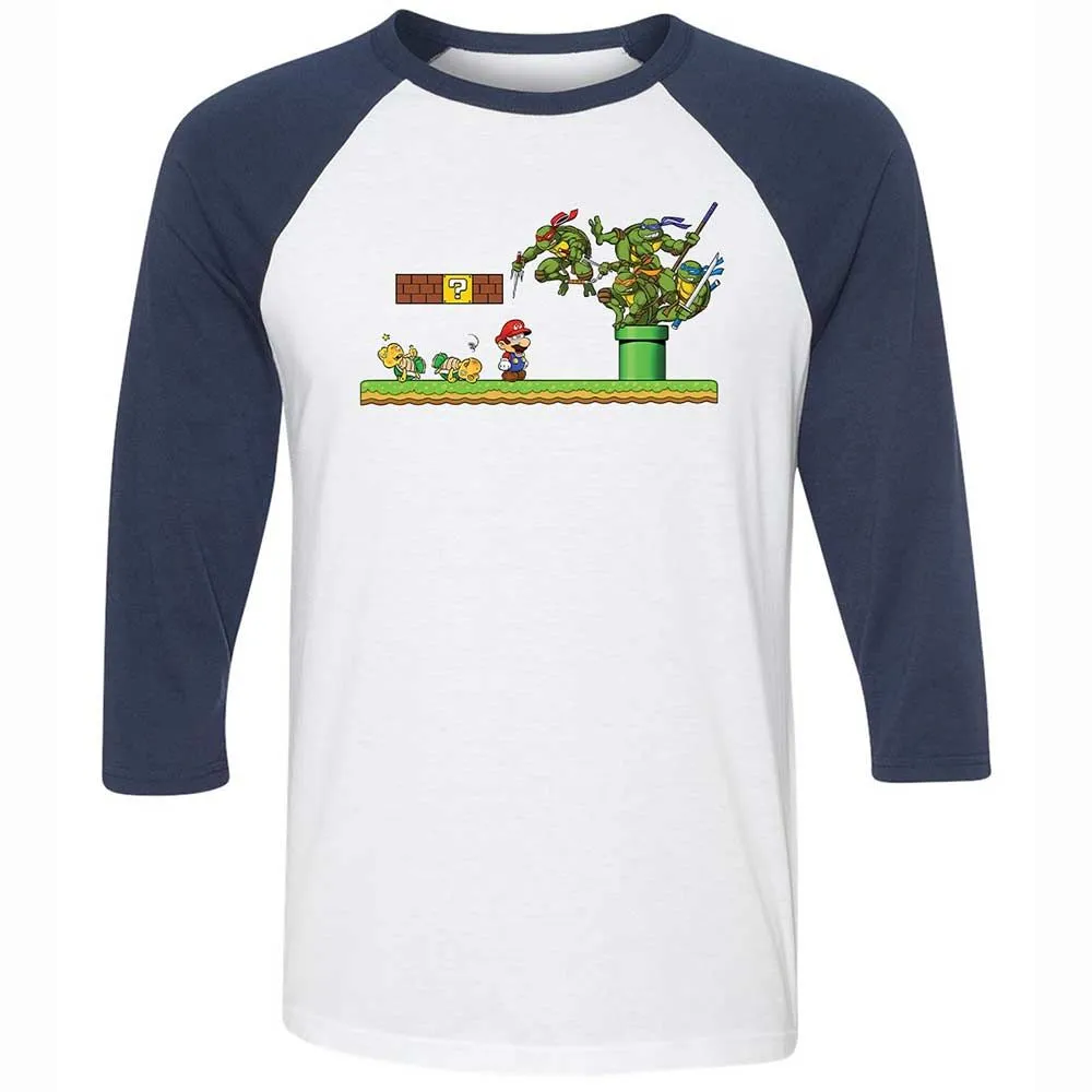 Unisex 3/4 Baseball Tee - VL5WHL6F - White/Navy - 8