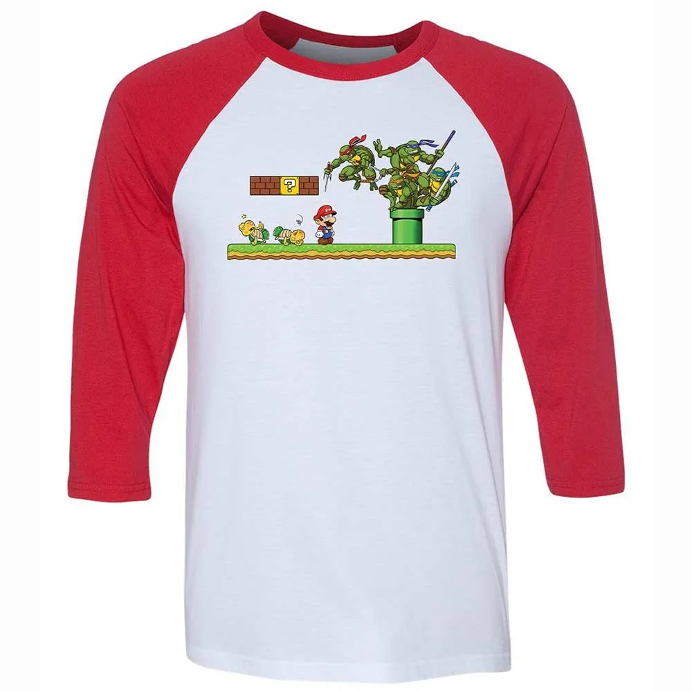 Unisex 3/4 Baseball Tee - VL5WHL6F - White/Red - 9