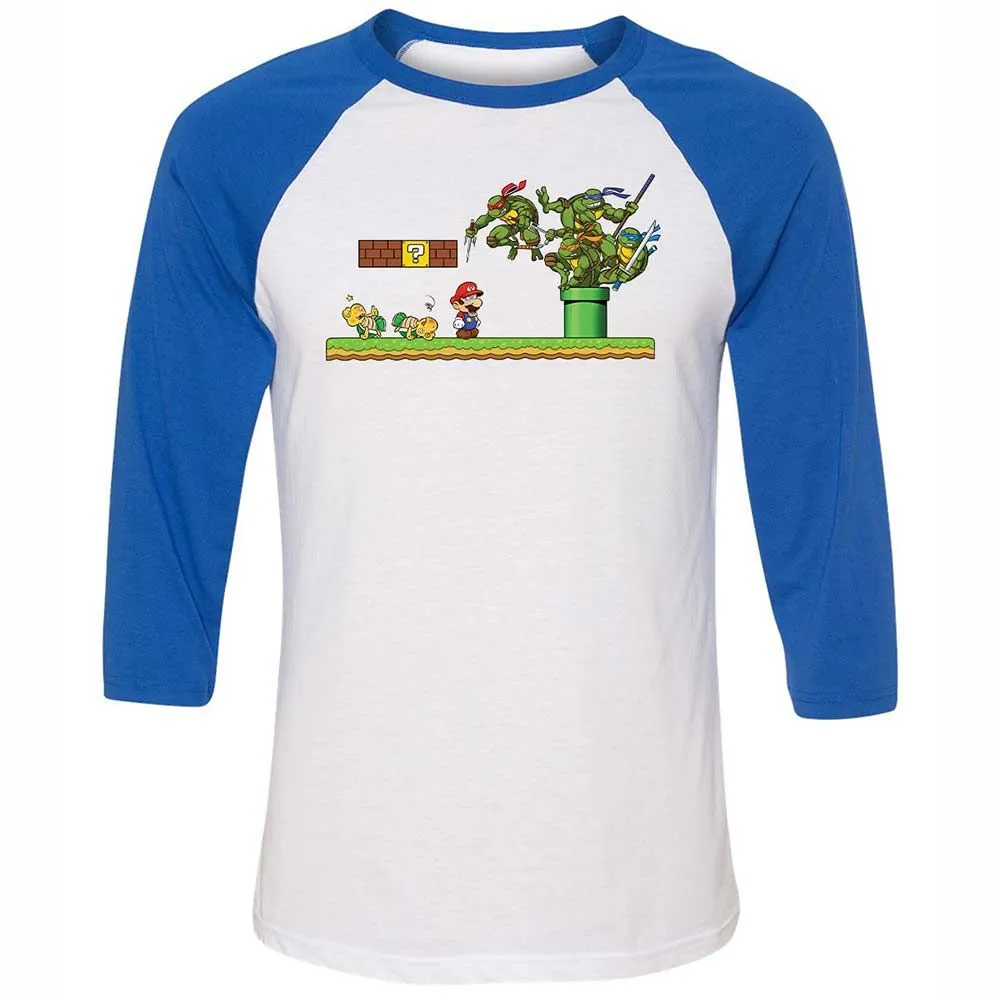 Unisex 3/4 Baseball Tee - VL5WHL6F - White/True Royal - 10