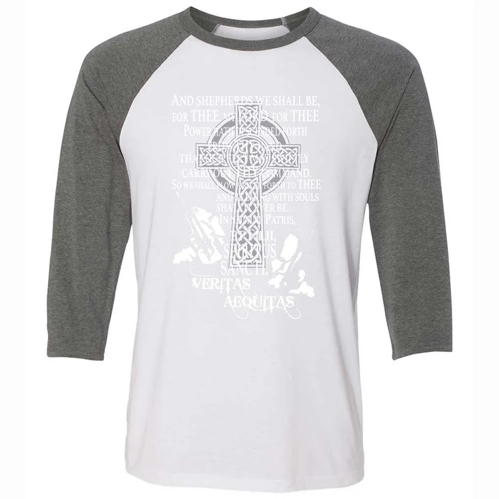 Unisex 3/4 Baseball Tee - TL8V86G1 - White/Deep Heather - 11