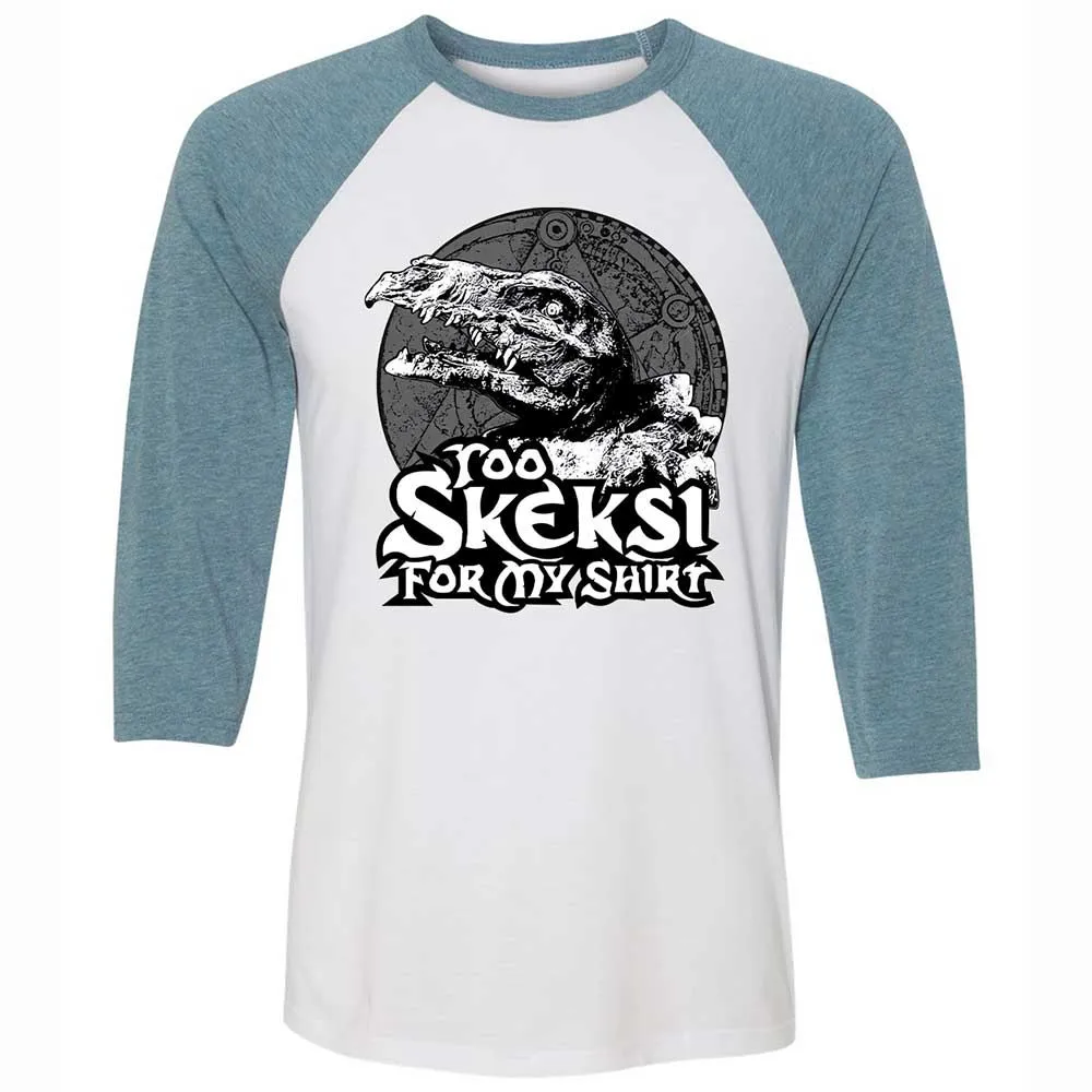 Unisex 3/4 Baseball Tee - QD15FAVQ - White/Denim - 3