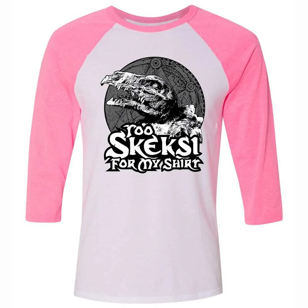 Unisex 3/4 Baseball Tee - QD15FAVQ - White/Neon Pink - 12