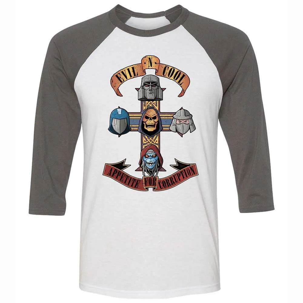 Unisex 3/4 Baseball Tee - VCH6NQSA - White/Asphalt - 2