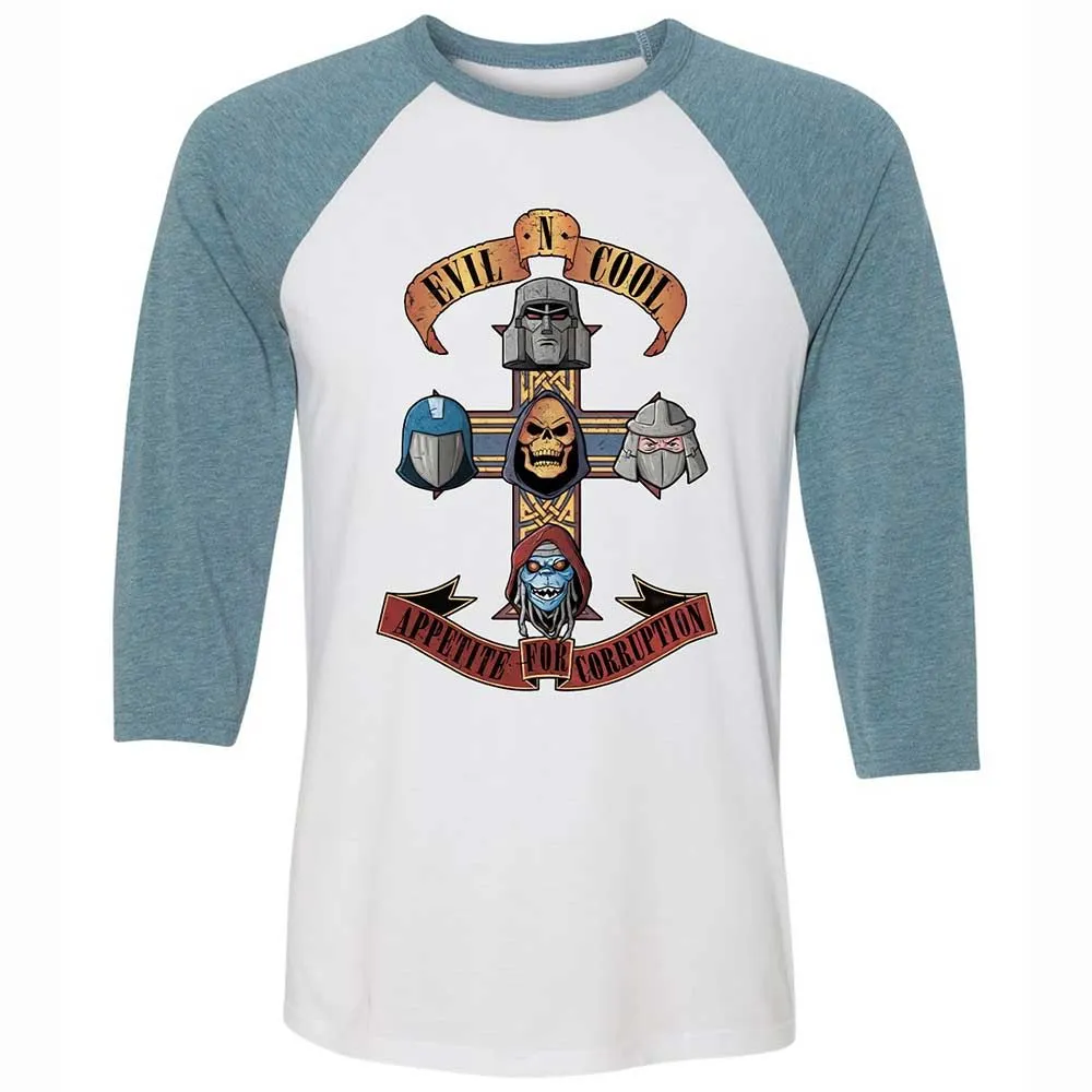 Unisex 3/4 Baseball Tee - VCH6NQSA - White/Denim - 3