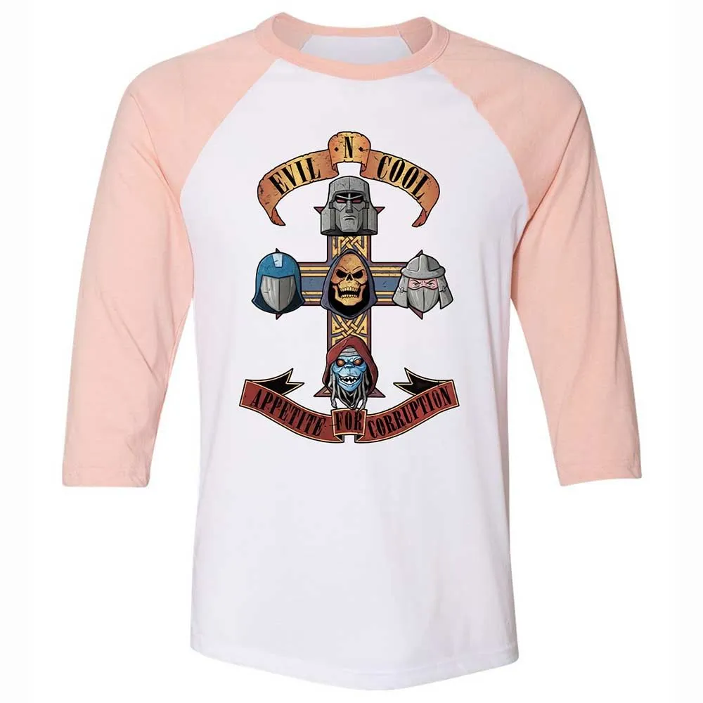 Unisex 3/4 Baseball Tee - VCH6NQSA - White/Heather Peach - 5