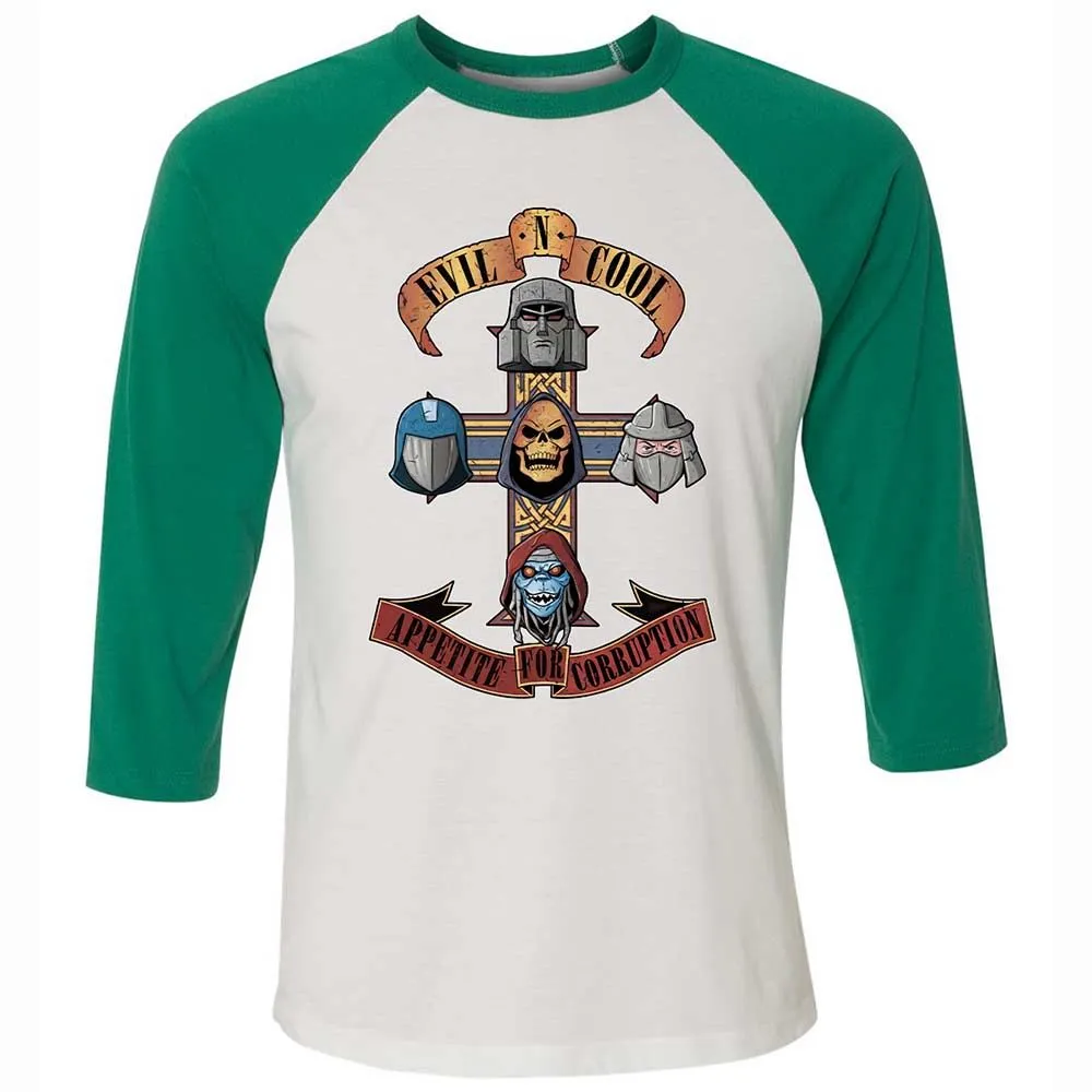 Unisex 3/4 Baseball Tee - VCH6NQSA - White/Kelly - 6