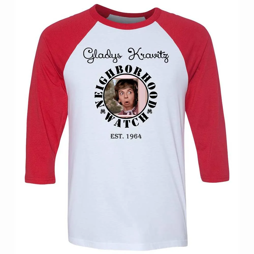 Unisex 3/4 Baseball Tee - BFB6C4VQ - White/Red - 9