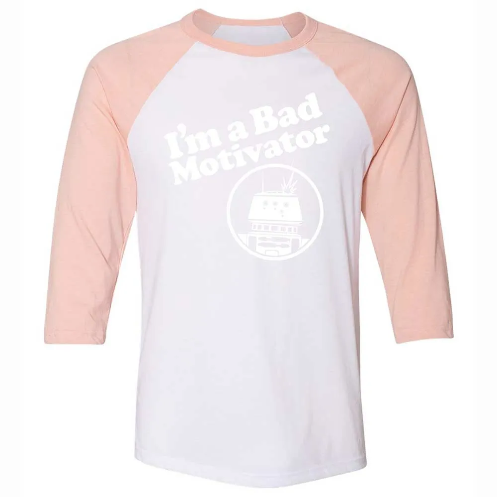 Unisex 3/4 Baseball Tee - CQR1UH5L - White/Heather Peach - 5
