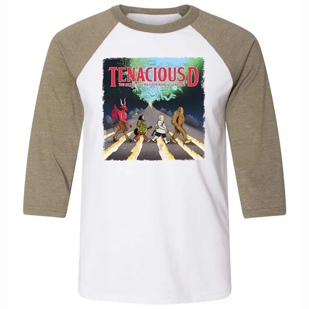 Unisex 3/4 Baseball Tee - DTWQXEP1 - White/Heather Olive - 4