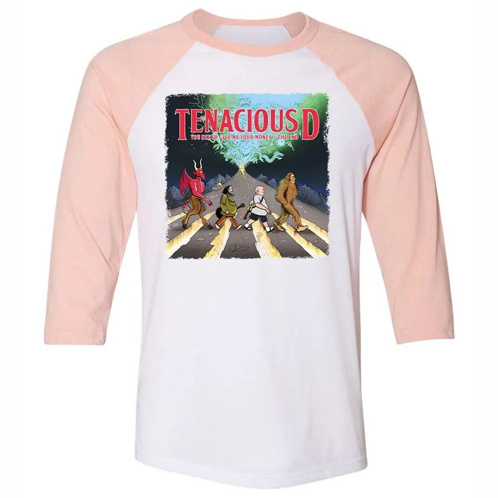 Unisex 3/4 Baseball Tee - DTWQXEP1 - White/Heather Peach - 5