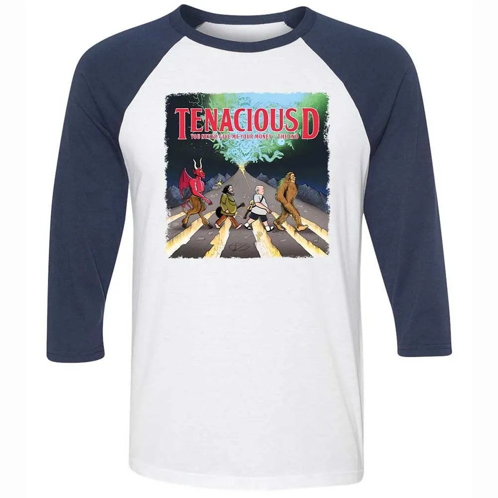 Unisex 3/4 Baseball Tee - DTWQXEP1 - White/Navy - 8