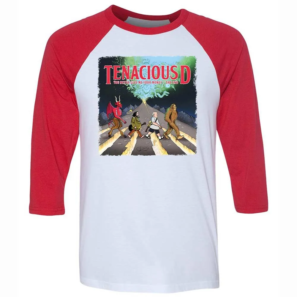 Unisex 3/4 Baseball Tee - DTWQXEP1 - White/Red - 9