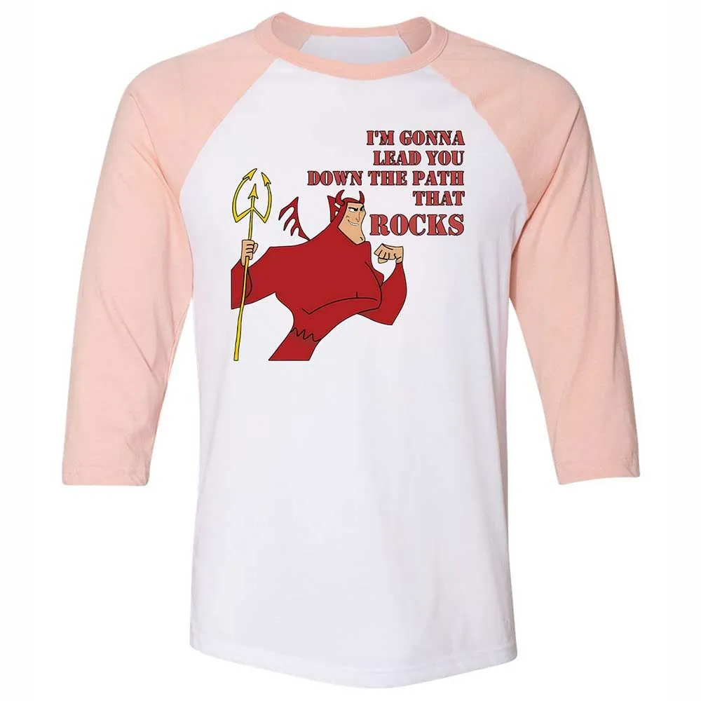 Unisex 3/4 Baseball Tee - WJKWDVDE - White/Heather Peach - 5