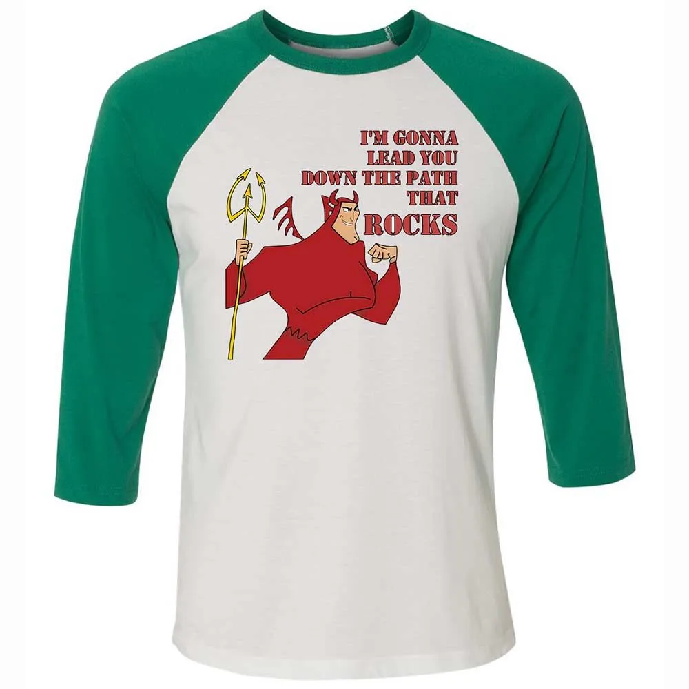 Unisex 3/4 Baseball Tee - WJKWDVDE - White/Kelly - 6