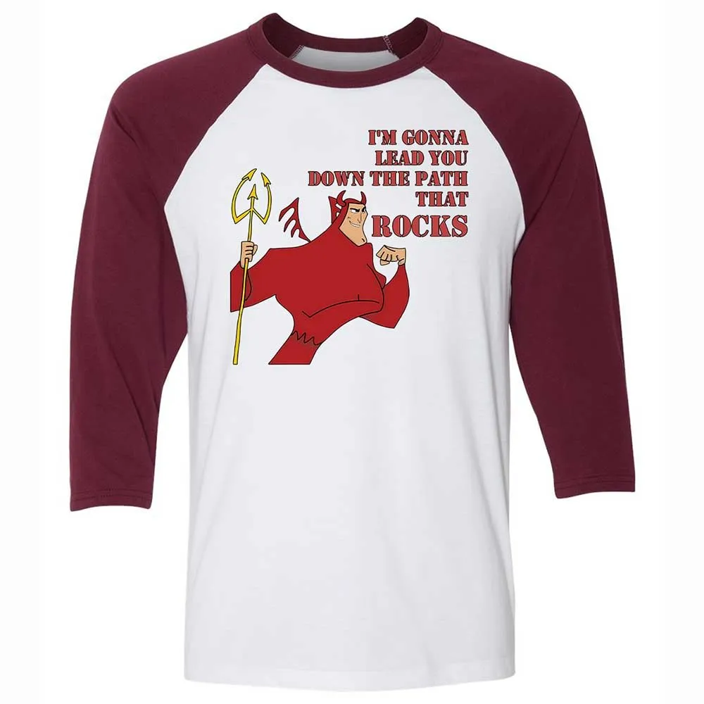 Unisex 3/4 Baseball Tee - WJKWDVDE - White/Maroon - 7