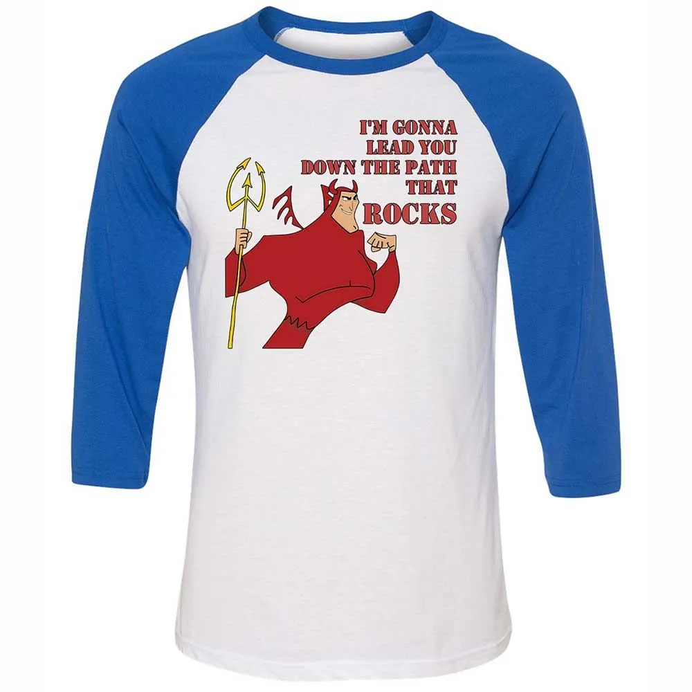 Unisex 3/4 Baseball Tee - WJKWDVDE - White/True Royal - 10
