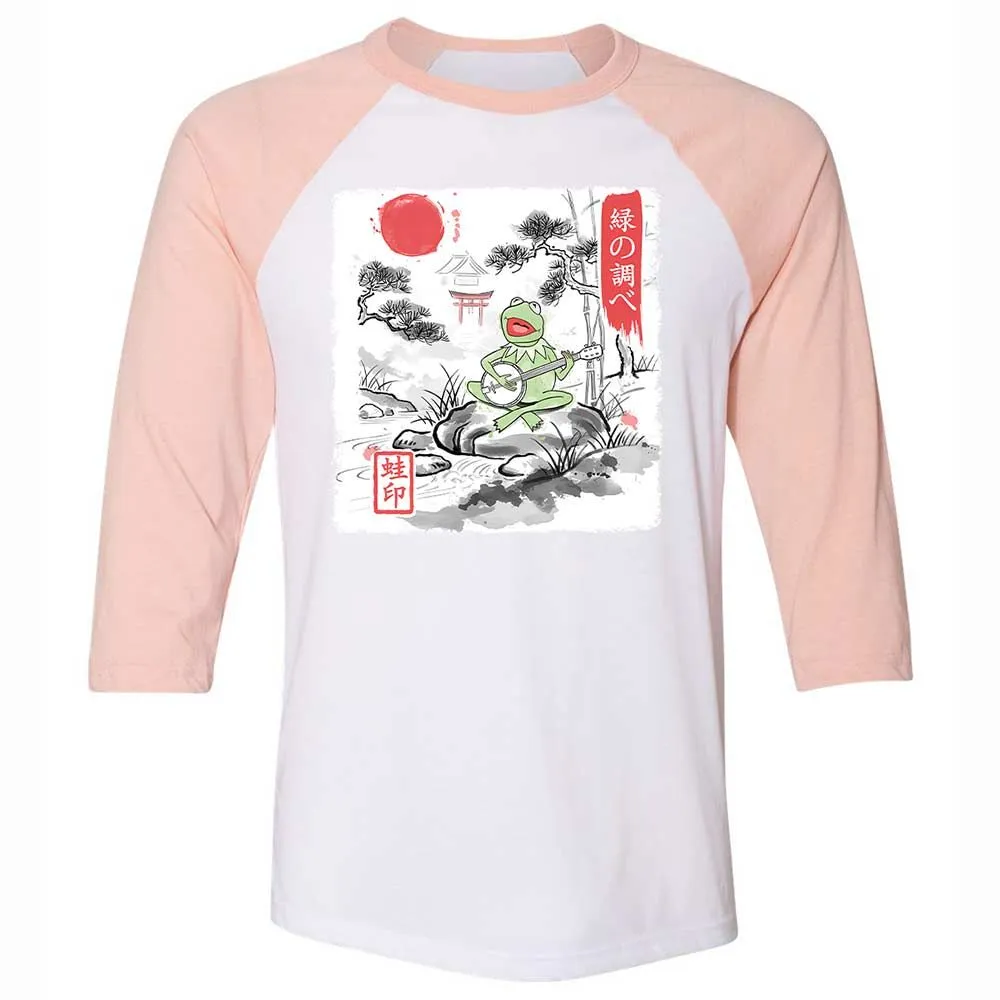 Unisex 3/4 Baseball Tee - DTFZMT88 - White/Heather Peach - 5