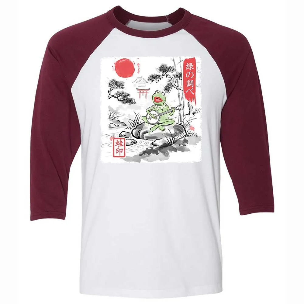 Unisex 3/4 Baseball Tee - DTFZMT88 - White/Maroon - 7
