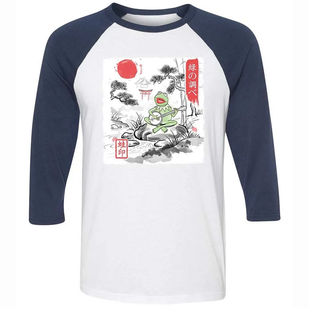 Unisex 3/4 Baseball Tee - DTFZMT88 - White/Navy - 8