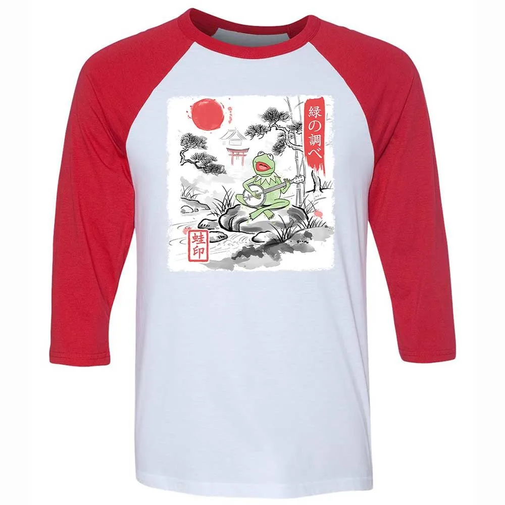 Unisex 3/4 Baseball Tee - DTFZMT88 - White/Red - 9
