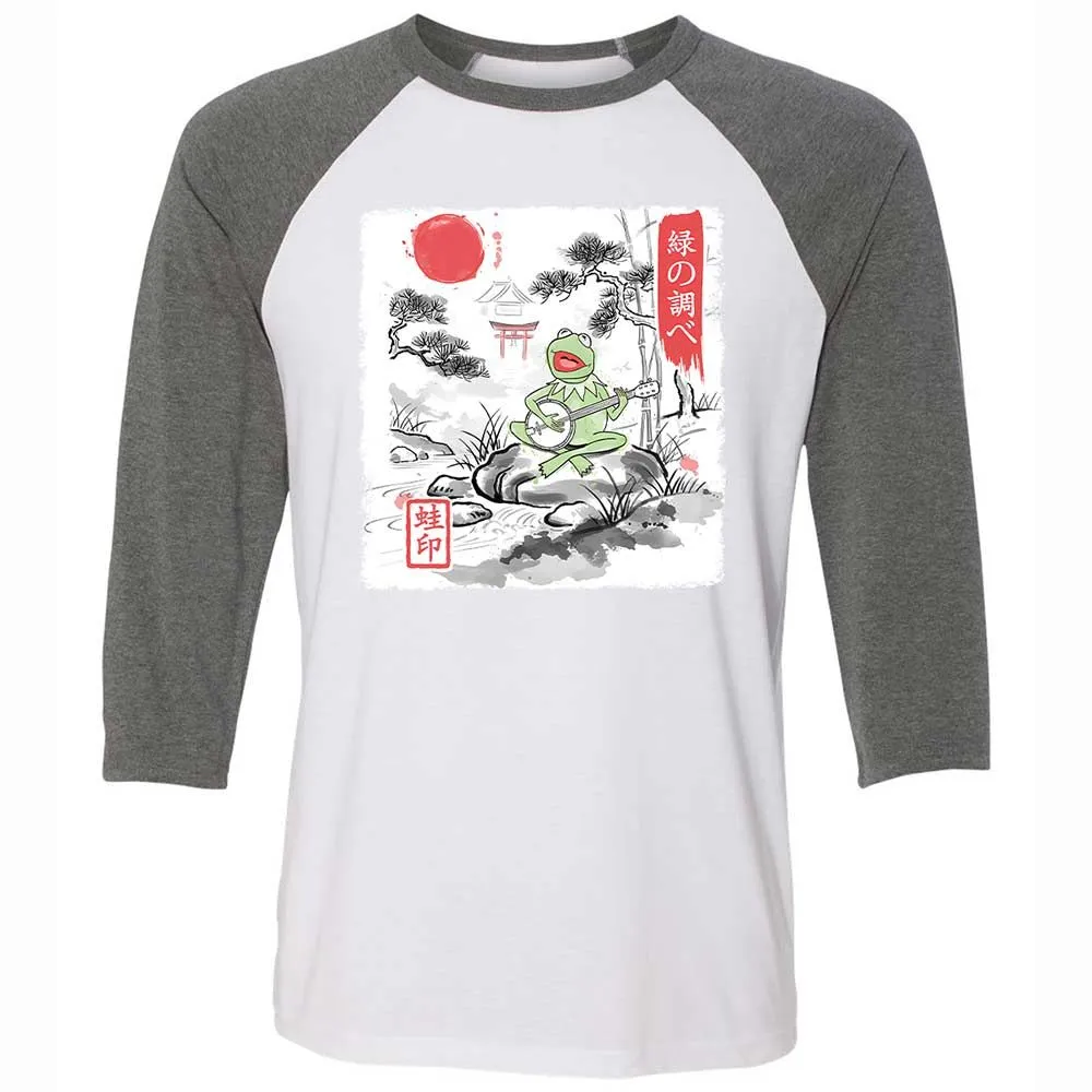 Unisex 3/4 Baseball Tee - DTFZMT88 - White/Deep Heather - 11