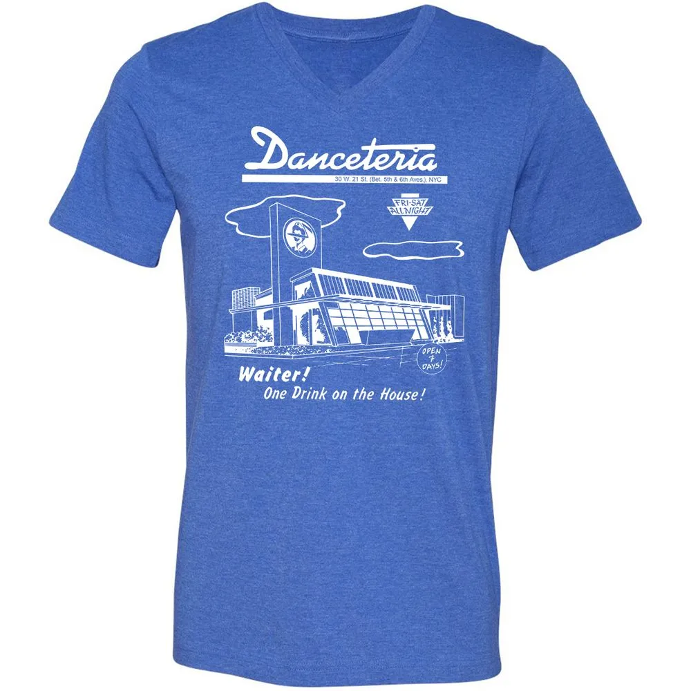 Unisex V-Neck T-Shirt - XXF9UNJQ - Heather True Royal - 5