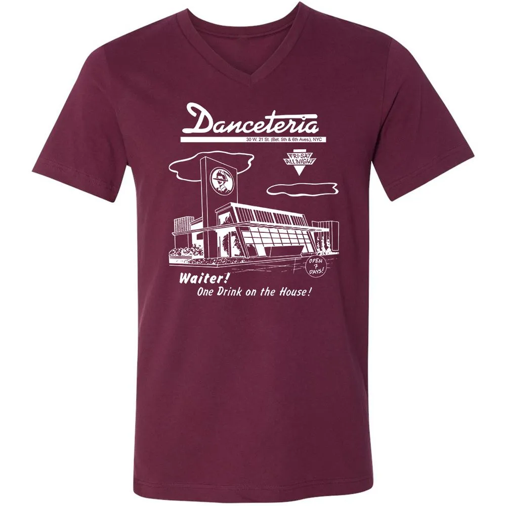 Unisex V-Neck T-Shirt - XXF9UNJQ - Maroon - 8