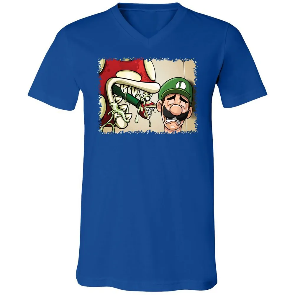 Unisex V-Neck T-Shirt - XJW8PZVB - True Royal - 4