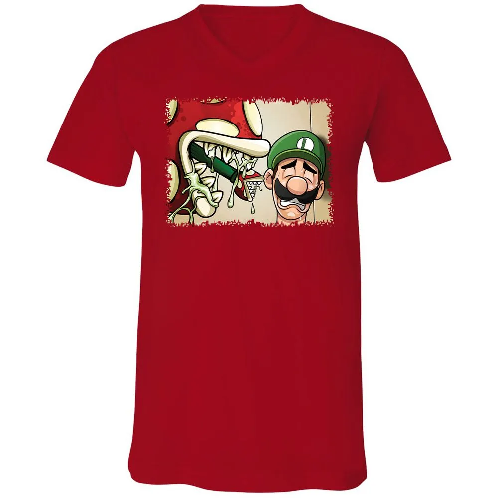 Unisex V-Neck T-Shirt - XJW8PZVB - Red - 6