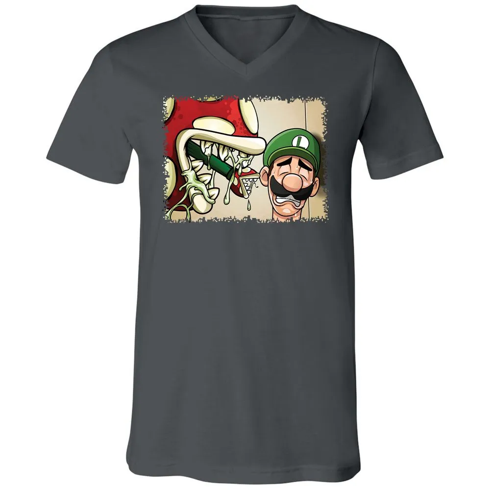 Unisex V-Neck T-Shirt - XJW8PZVB - Asphalt - 13
