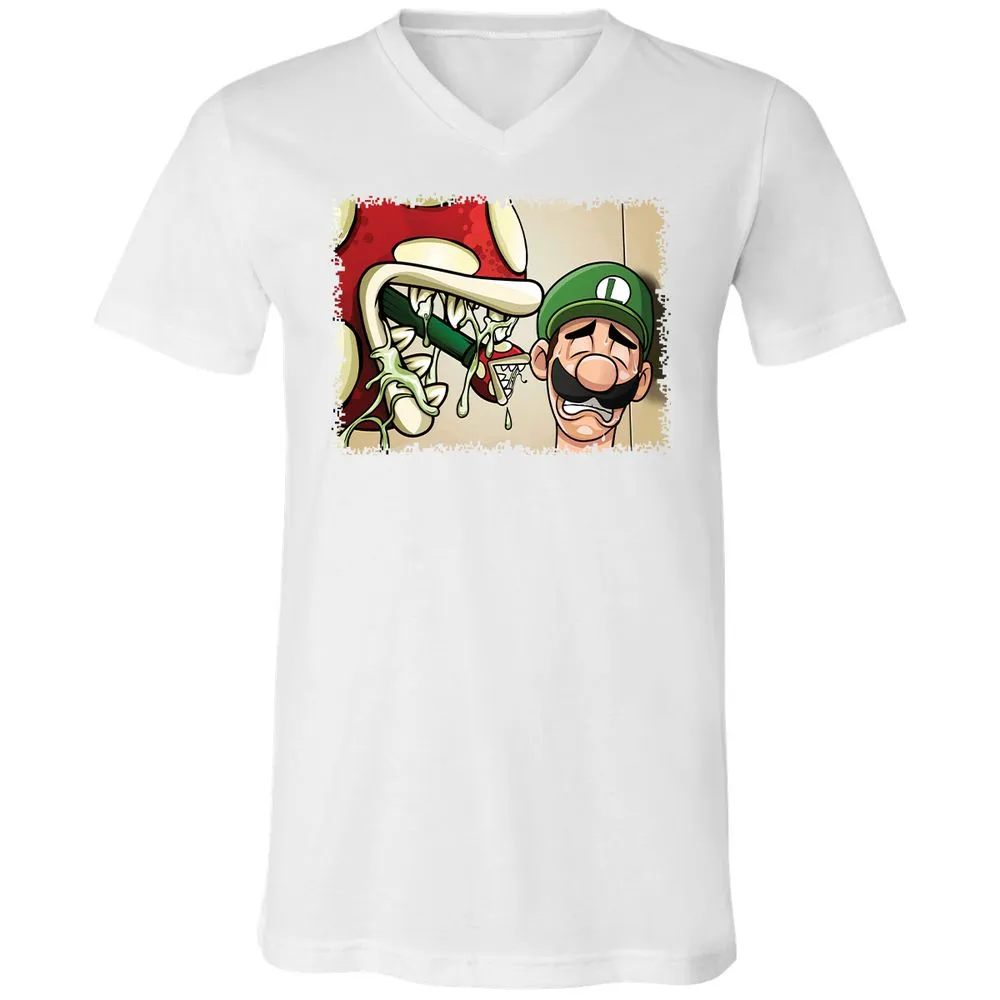 Unisex V-Neck T-Shirt - XJW8PZVB - White - 16