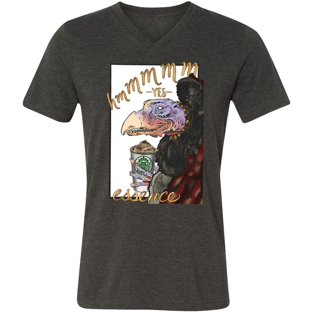 Unisex V-Neck T-Shirt - PFGXW8Z6 - Dark Grey Heather - 8
