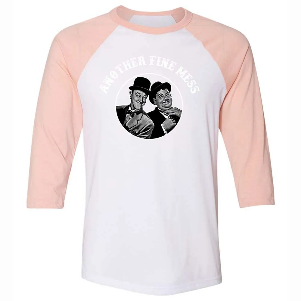Unisex 3/4 Baseball Tee - WP5RG2AV - White/Heather Peach - 5
