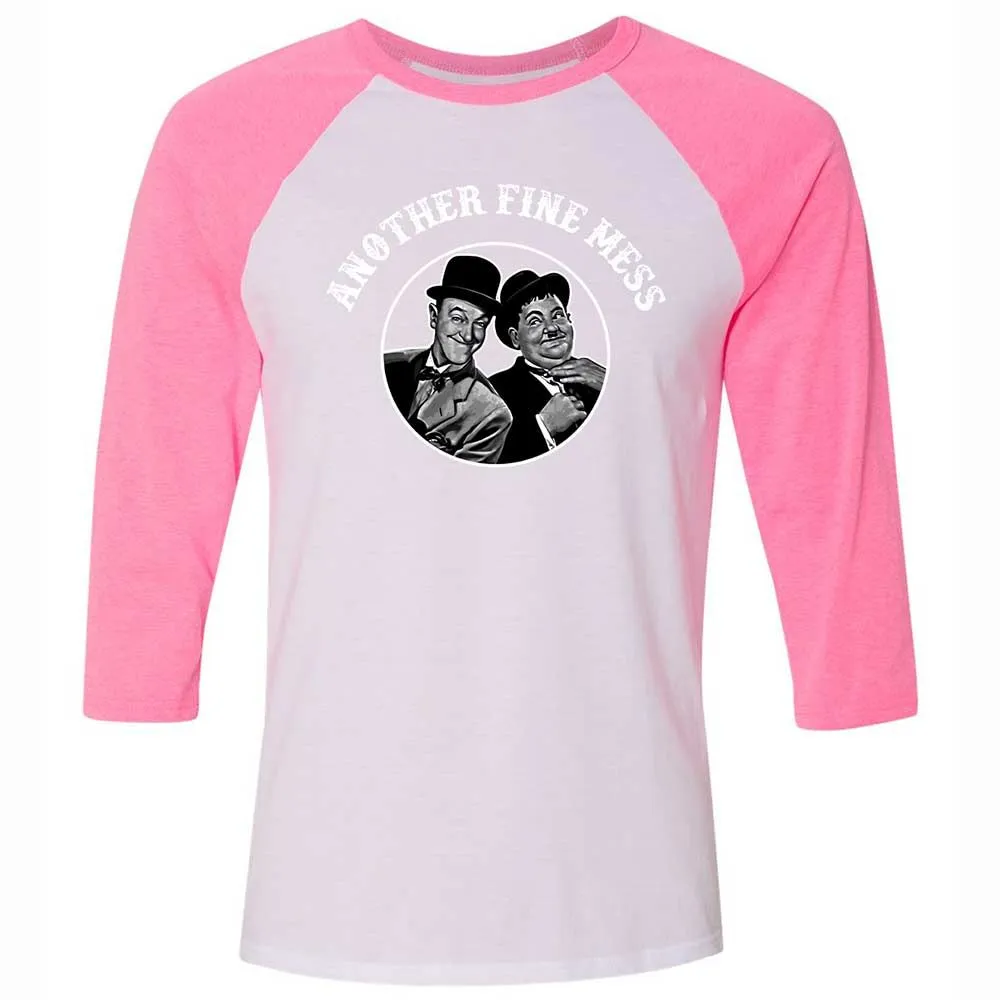 Unisex 3/4 Baseball Tee - WP5RG2AV - White/Neon Pink - 12