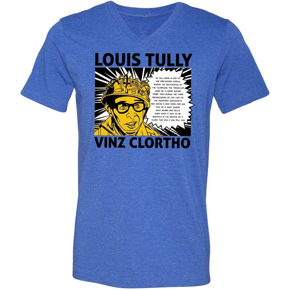 Unisex V-Neck T-Shirt - YP7BRGU8 - Heather True Royal - 4