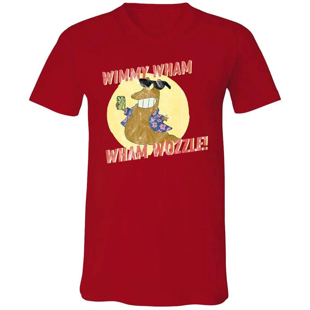 Unisex V-Neck T-Shirt - QJLGWT5A - Red - 5
