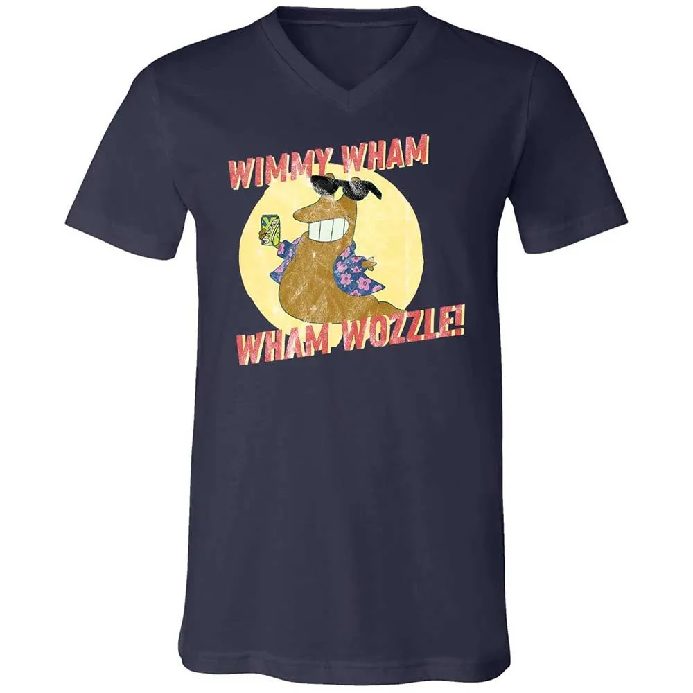 Unisex V-Neck T-Shirt - QJLGWT5A - Navy - 12