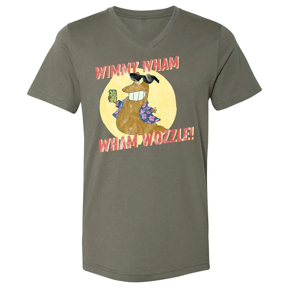 Unisex V-Neck T-Shirt - QJLGWT5A - Military Green - 15