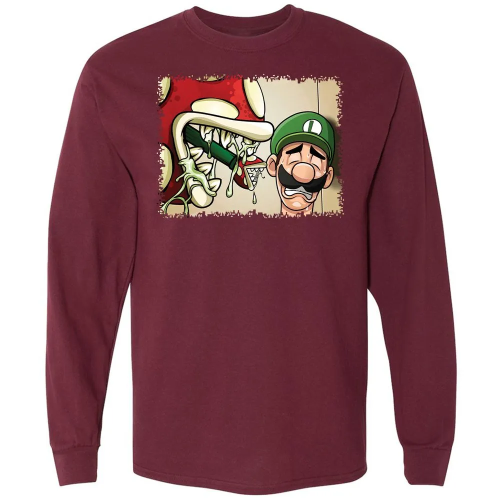 Long Sleeve T-Shirt - 9Y5NWXFU - Maroon - 6