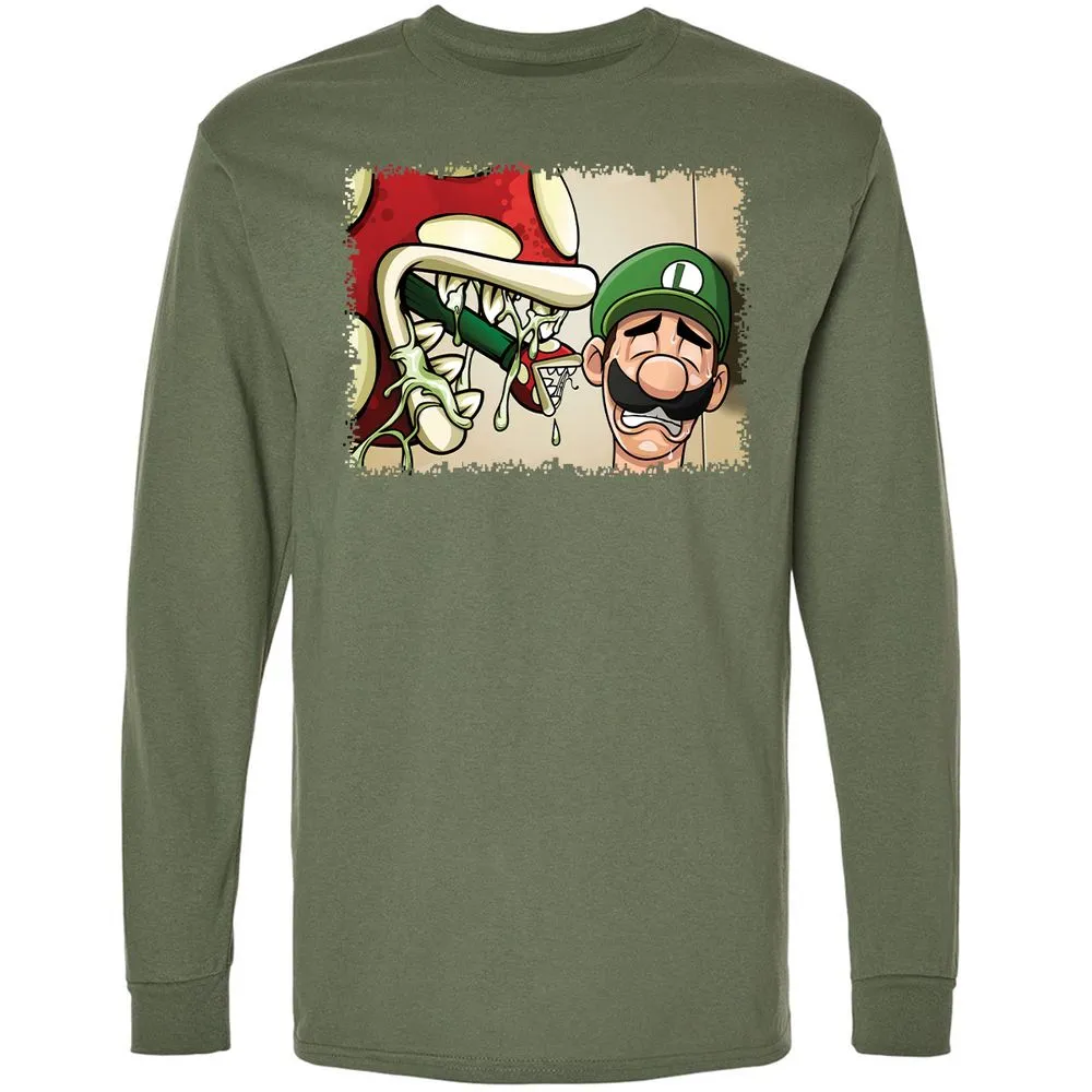 Long Sleeve T-Shirt - 9Y5NWXFU - Military Green - 9