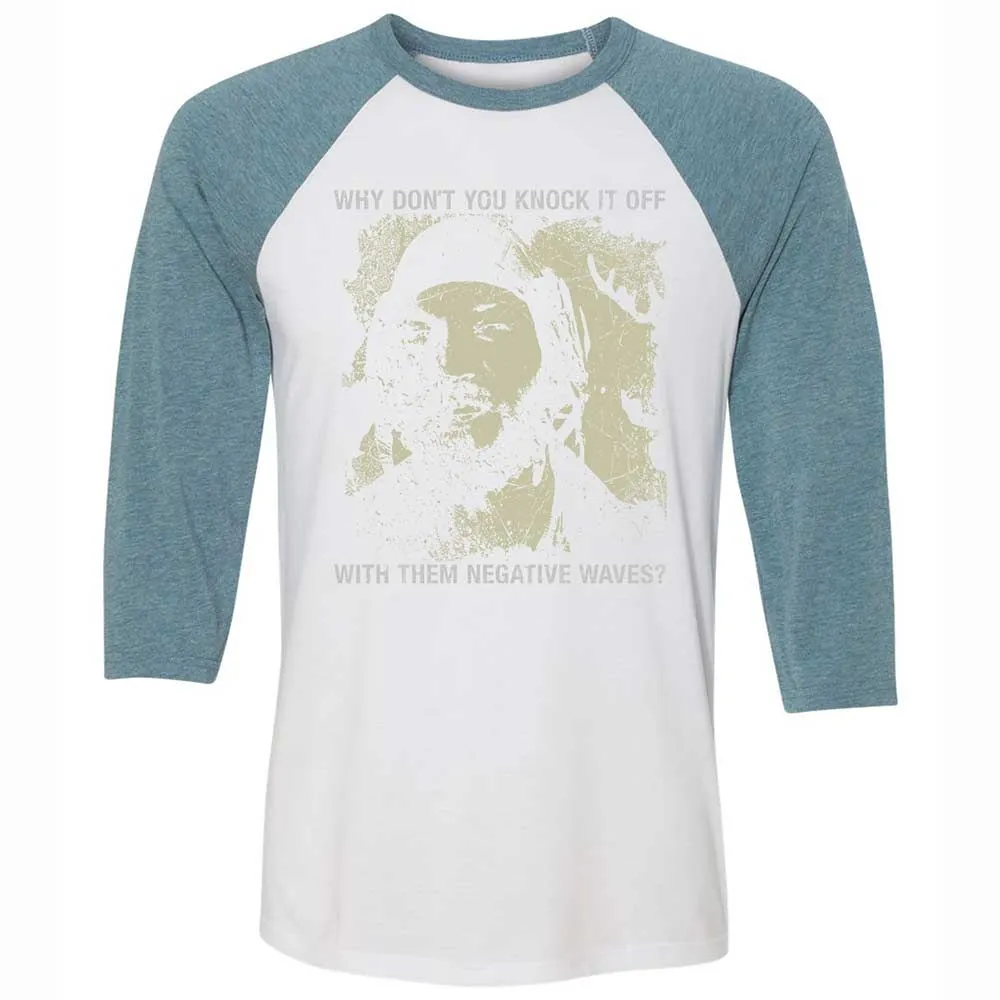 Unisex 3/4 Baseball Tee - M1WAJMDE - White/Denim - 3