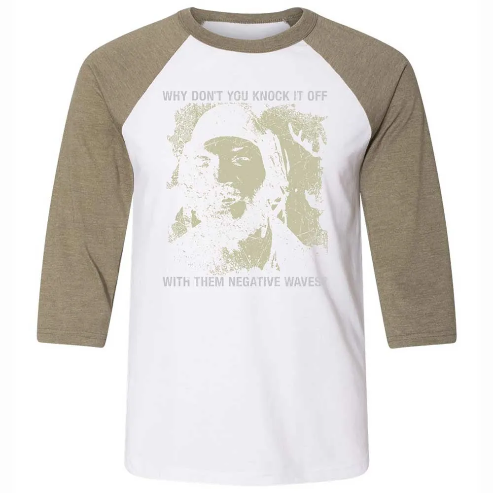 Unisex 3/4 Baseball Tee - M1WAJMDE - White/Heather Olive - 4