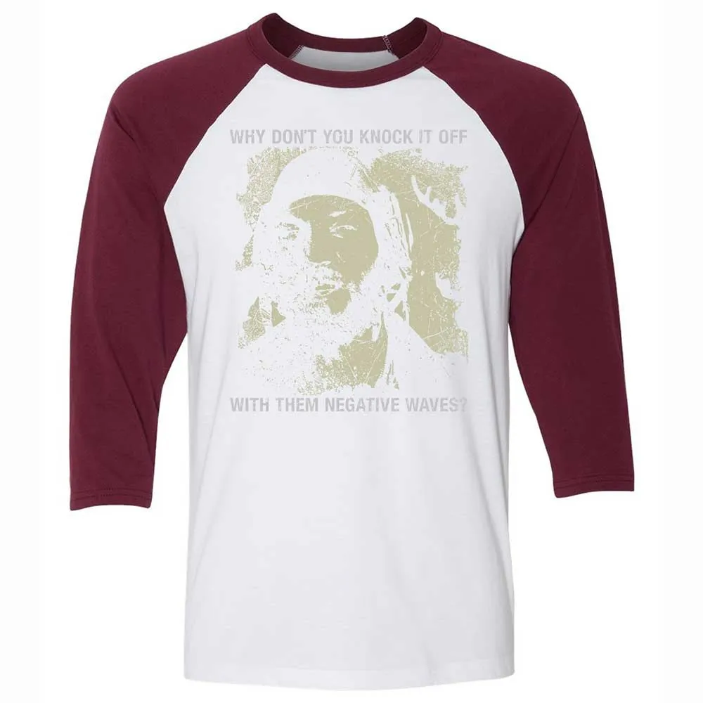 Unisex 3/4 Baseball Tee - M1WAJMDE - White/Maroon - 7