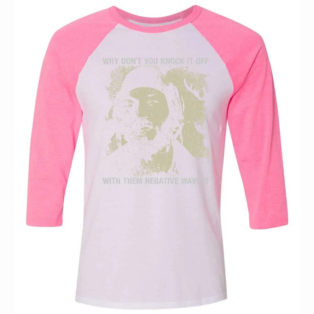 Unisex 3/4 Baseball Tee - M1WAJMDE - White/Neon Pink - 12