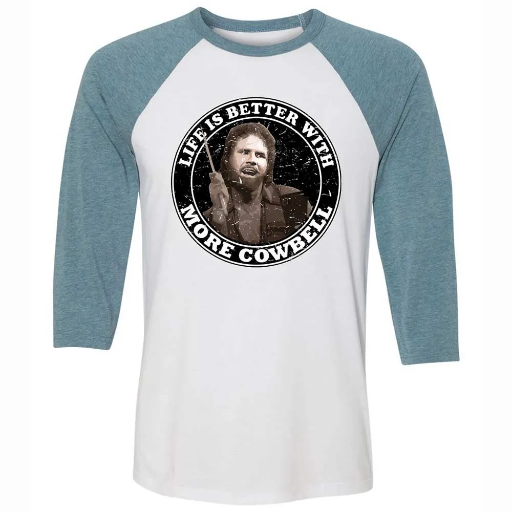 Unisex 3/4 Baseball Tee - WVSY4ZZ3 - White/Denim - 3
