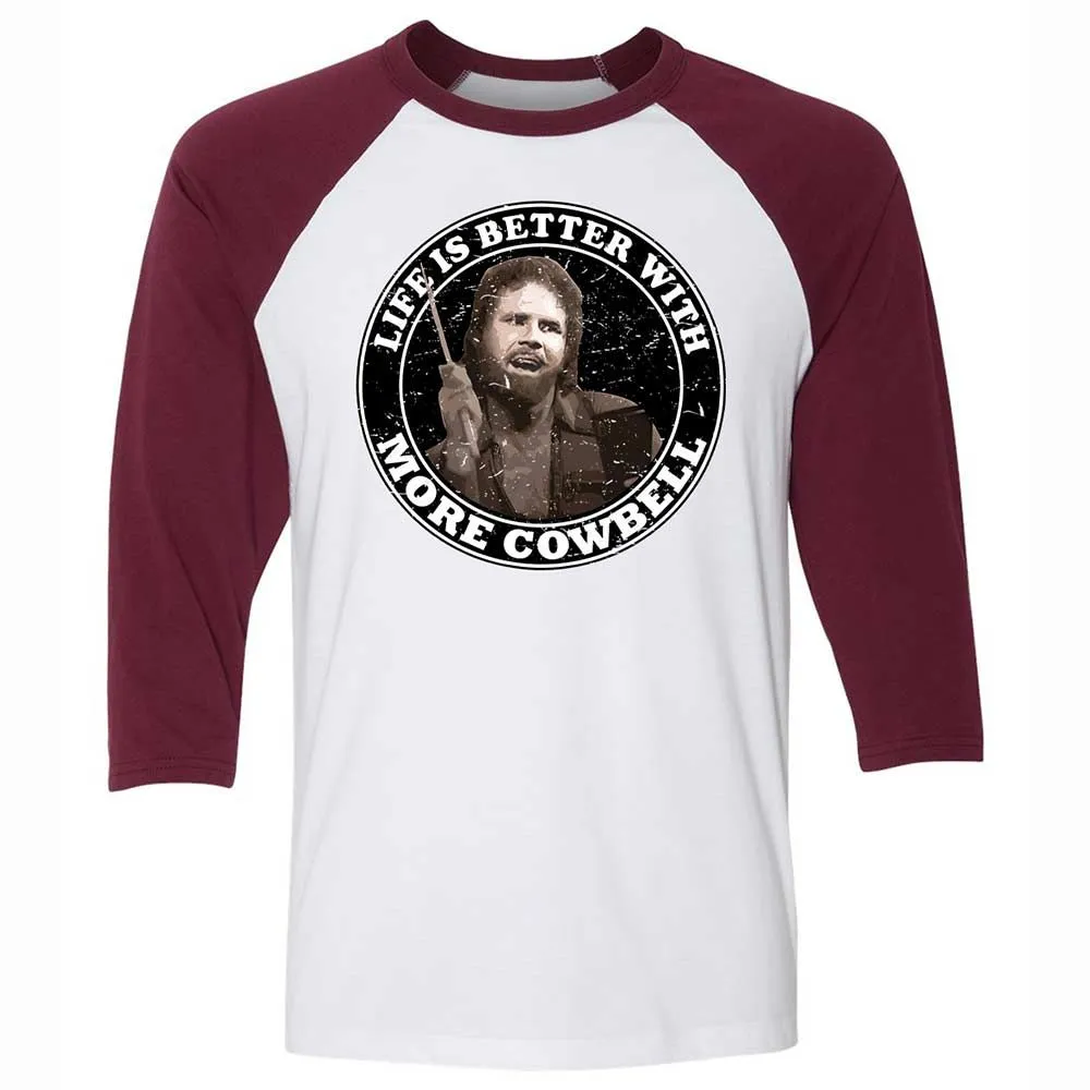 Unisex 3/4 Baseball Tee - WVSY4ZZ3 - White/Maroon - 7