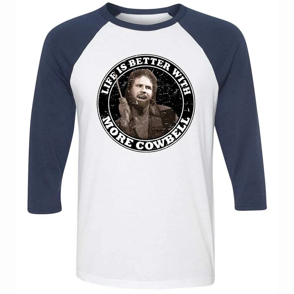 Unisex 3/4 Baseball Tee - WVSY4ZZ3 - White/Navy - 8