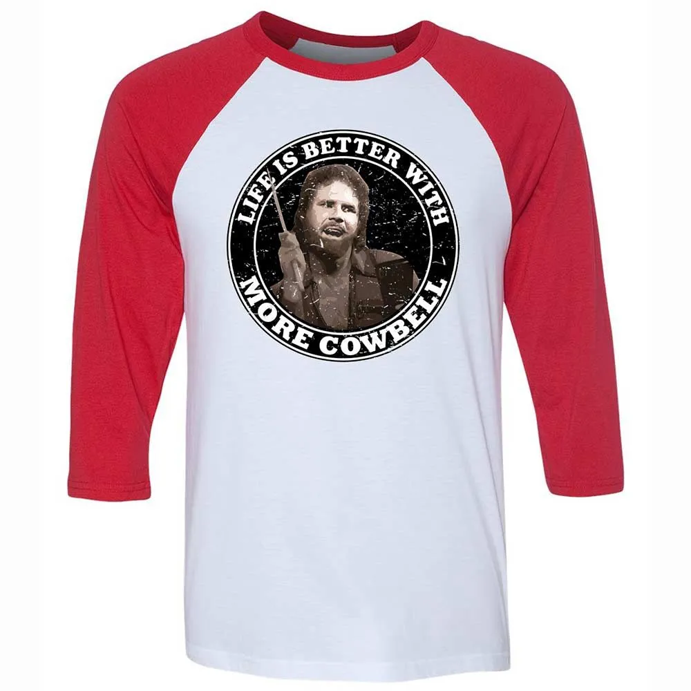 Unisex 3/4 Baseball Tee - WVSY4ZZ3 - White/Red - 9